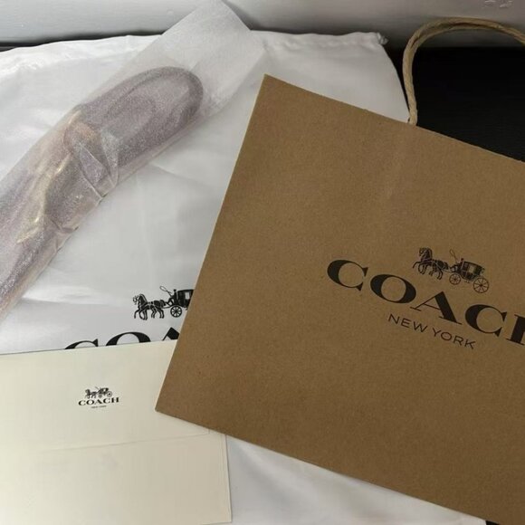 Coach Denim Blue and Tan Shoulder Bag - Picture 9 of 9